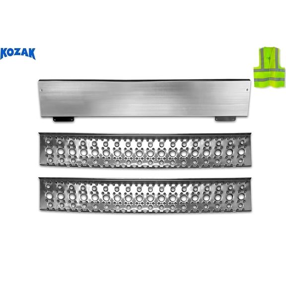 Kozak Fairing Steps 37.5" (2 Pcs) & Step Skirt of Front Side Fairing Step Aluminum Metal Set fit Right Passenger Side Compatible with Freightliner Cascadia 2008-2017