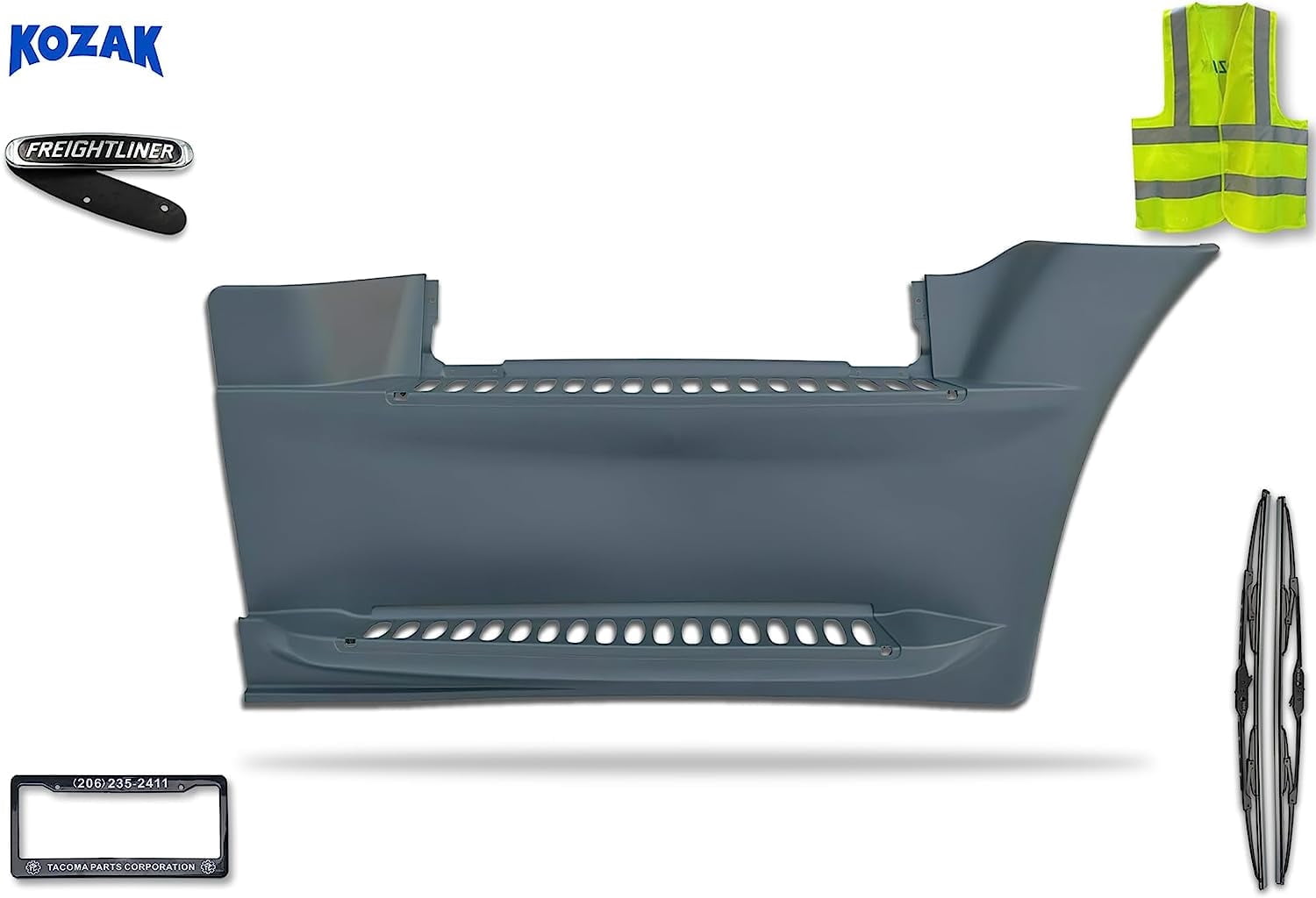 Kozak Front Fairing Step Panel for Freightliner Cascadia Truck, Black ...