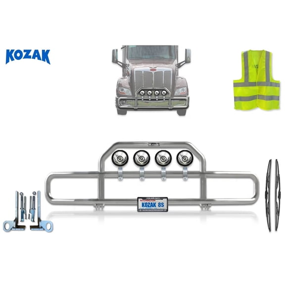 Kozak Front Grille Deer Moose Brush Bumper Guard Compatible with 579 2013-2020