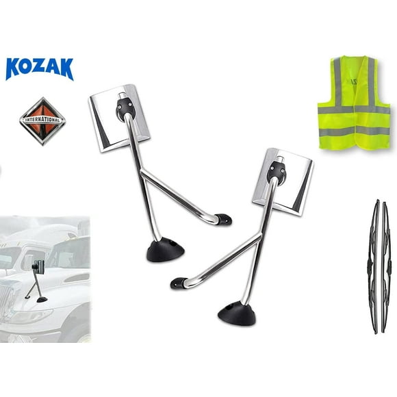 Kozak International Durastar Towing Hood Mirrors Chrome Set