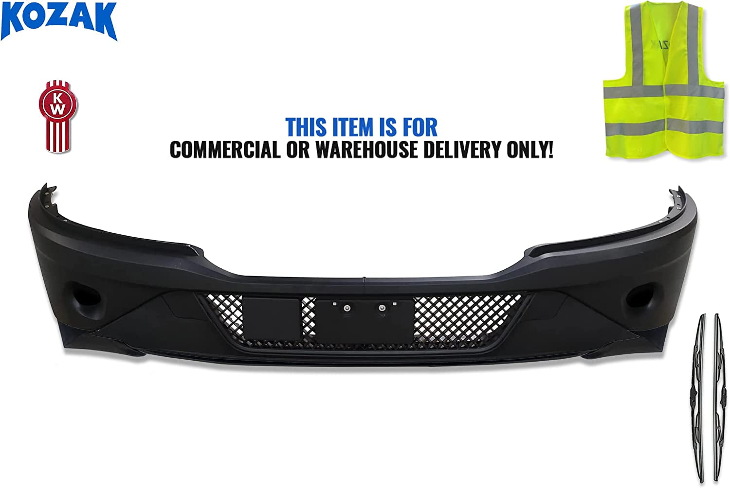 Complete Plastic Bumper (With Fog Lamp Hole For) Kenworth T680 Next Gen
