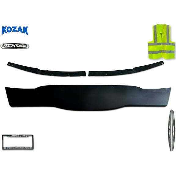 Kozak Replacement Black Pastic Bumper Air Flow Deflector for 2018+ Freightliner Cascadia