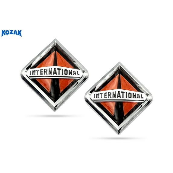 Kozak Semi Truck Hood Grille Emblem Logo 3550901C2 for Prostar, Durastar, Lonestar, Workstar - 2 Pcs