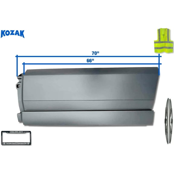 Kozak Side Middle Fairing Panel 71" Left Drive Side Compatible with Volvo VNL 2018+