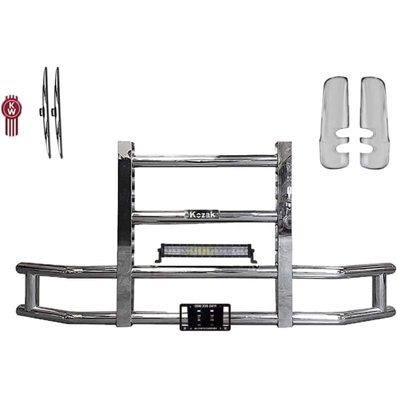Kozak Silver Steel Truck Bumper Guard, 22W x 120L