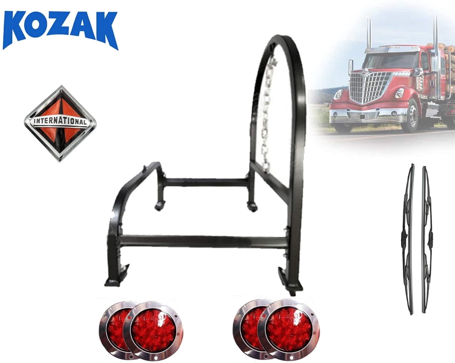 Kozak Steel Spare Tire Holder for International Semi Trucks, Fits 295/75R22.5 Simolary simolary.com 6