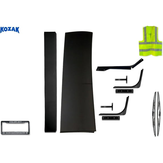 Kozak Compatible with Volvo VNL 2004-2017 Lower Behind Cab Cabin Wind Fairing w/ Extension and Brackets Right Side