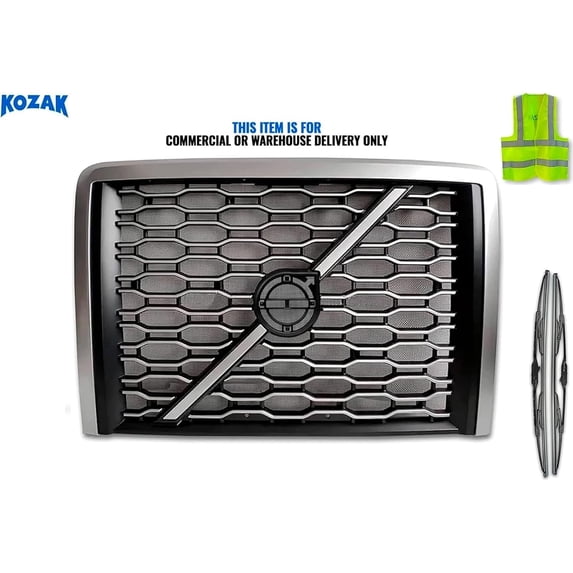 Kozak Compatible with Volvo VNL 2018+ Chrome Grille with Bug Screen