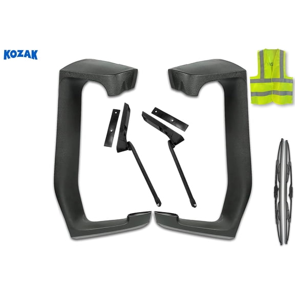 Kozak Compatible with VNL Truck Side Mirror Arm Cover and Arm Bracket Set