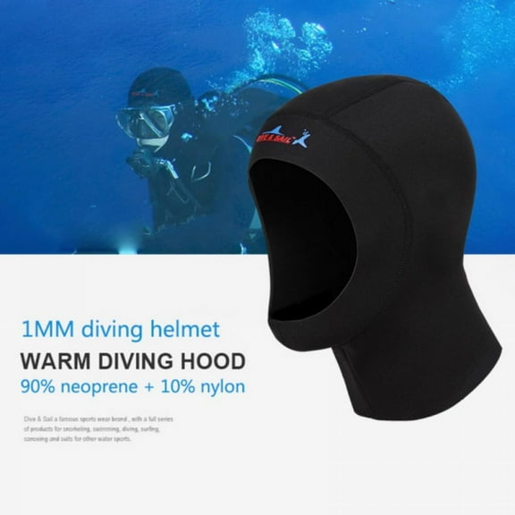 Kozart 1/3mm Neoprene Diving Hood Full Face Mask Warm Swimming Cap Wetsuit Hooded for Men & Women Water Sports