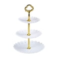 thumbnail image 1 of Kozart 3-Tier Cupcake Stand Plastic Dessert Tower Serving Tray for Wedding Birthday Autumn Tea Baby Shower Halloween Party, 1 of 6