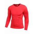 thumbnail image 1 of Uccdo Men's Long Sleeve Compression Baselayer Body Under Athletic Running Training Gym Tight Sports Tops Shirt, 1 of 2