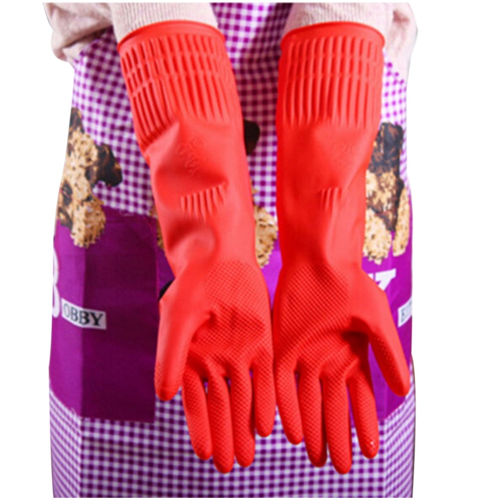Kozart Rubber Cleaning Gloves Kitchen Dishwashing Glove Waterproof ...