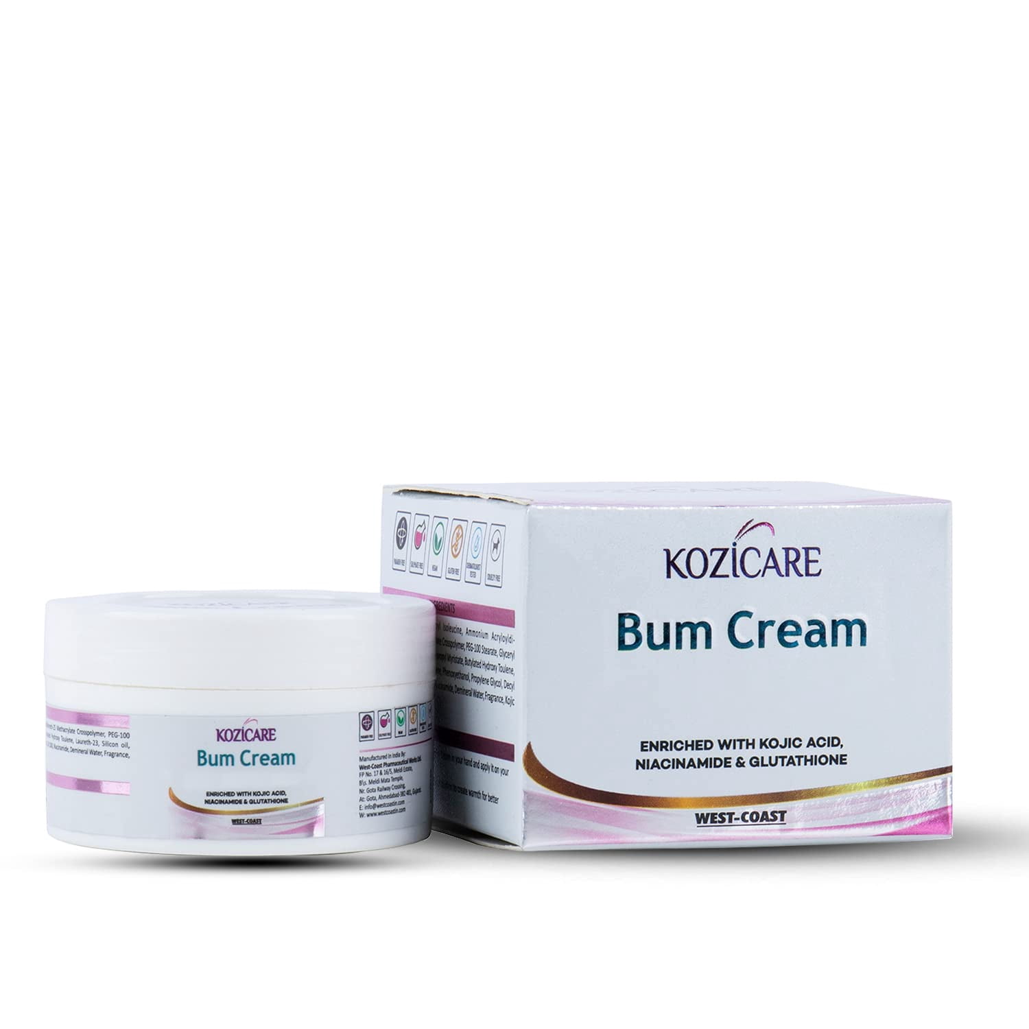 glutathione reductase selenium Kozicare Bum Cream With 0.01% Glutathione, 1% Dominican Republic