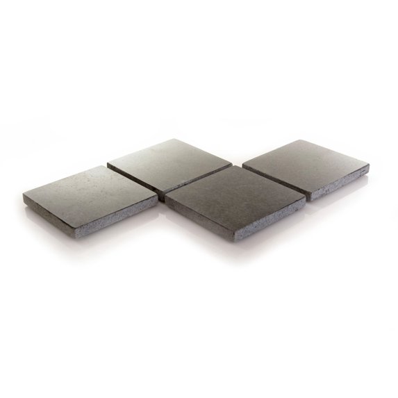 Kozy Kitchen Coaster Set, Premium Granite Coasters, Double-Polished Multi-functional Drink Coasters, 100% Natural Granite Stone (8, Black Granite - Square)