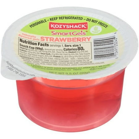 Kozy Shack Strawberry Gelatin, 3.5 Ounce -- 48 per Case.