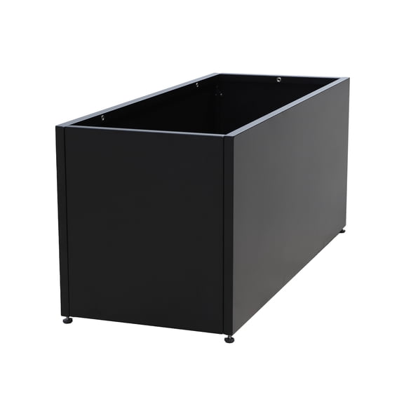 Kozyard 38”Lx15”Wx16”H Large Rectangular Planter Meta Planter for Indoor Outdoor All-Weather Use with Drainage Holes Removable Grow Liner Plants Flowers Shrubs