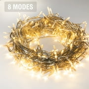 Kozyard 66ft 200 LEDs String Lights Waterproof Fairy Twinkle Light for Indoor and Outdoor Decoration(Warm White)