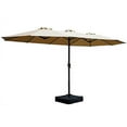 thumbnail image 1 of Kozyard 15ft Patio Umbrella with Base,Large Outdoor Double-Sided Rectangle Umbrella with Crank Handle, Market Umbrella for Poolside Garden Deck Backyard Beach Pools, Blue, 1 of 9