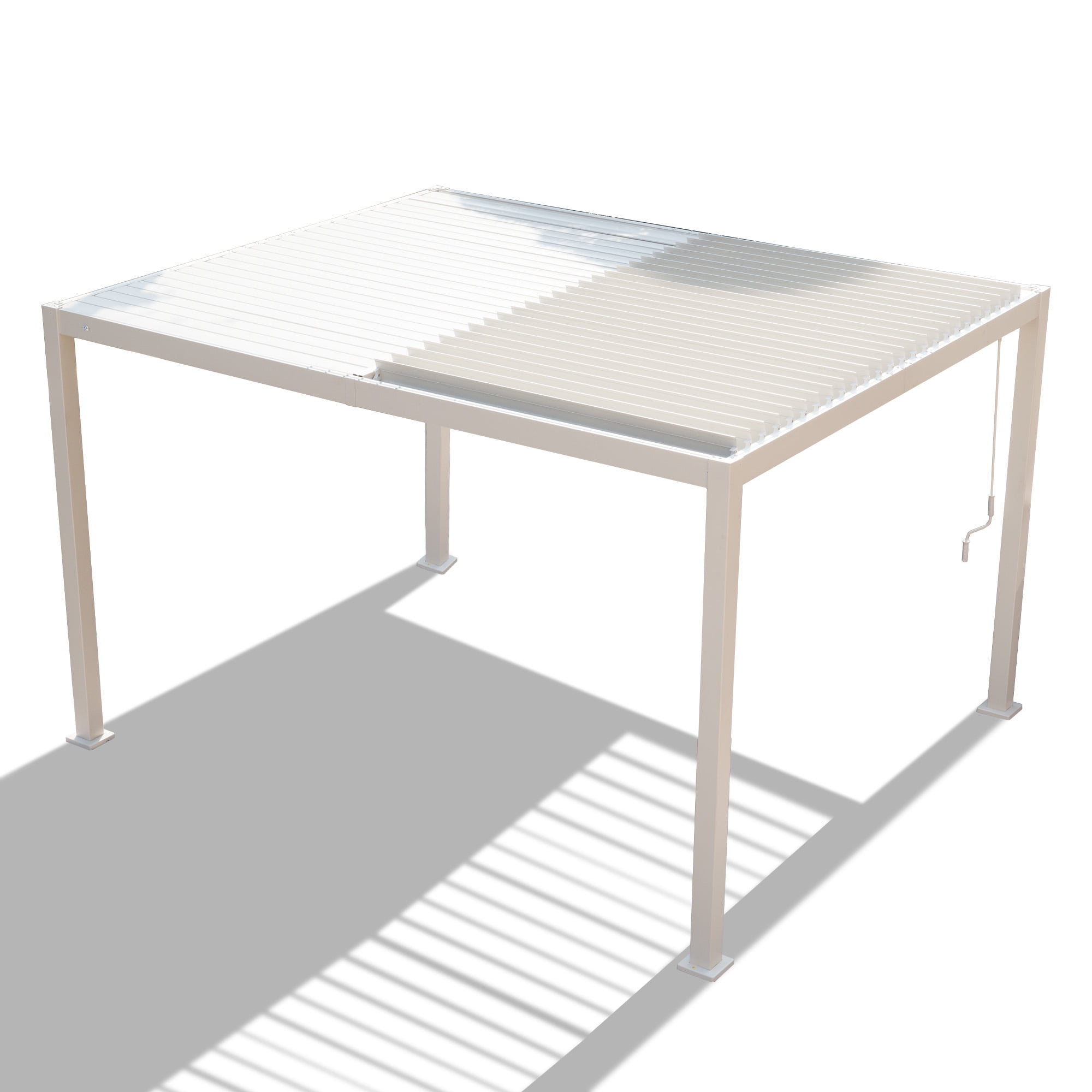 Kozyard Elizabeth Outdoor Louvered Pergola Sun Shade Aluminum Pergola