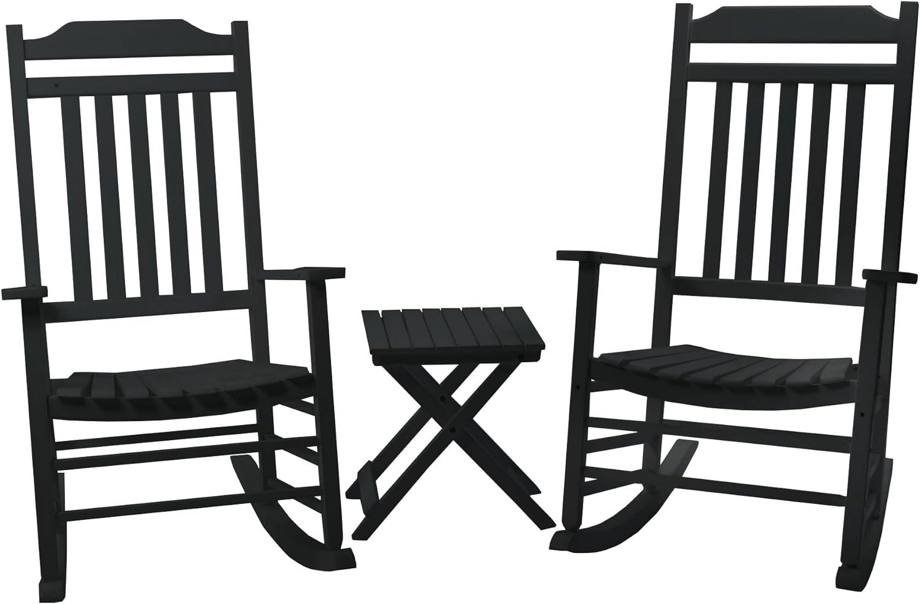 Kozyard Patio Rockers High Back Slat Rocking Chair, Solid Wood Outdoor ...