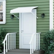 Kozyard WeatherShield PVC Awning W48'' x D40'' for Door Entrance - Durable Porch Awning for House - Exterior Door Canopy - Front-Door Awnings - Weather-Resistant