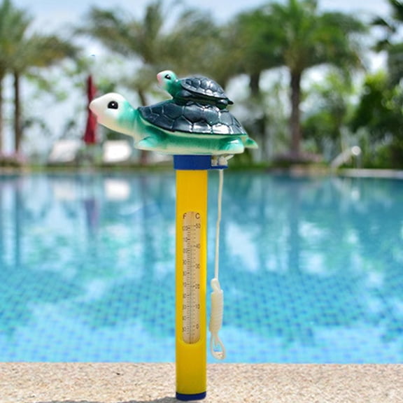 Kozzylandra Pool Thermometer Floating, Cartoon Pattern Easy Read for Water Temperature with String for Outdoor and Indoor Swimming Pools and Spas