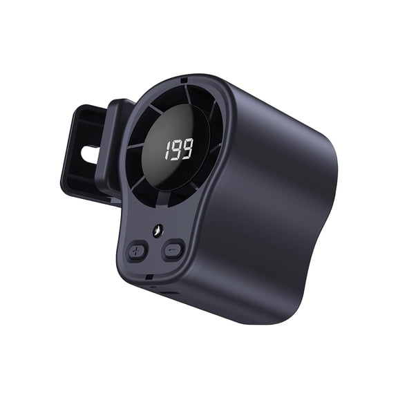 Kozzylandra Portable Car Clip-On Fan,Air Conditioner Fan with LED Display 3 Speed USB Rechargeable Hands-Free for Vehicle Home Office(Black)