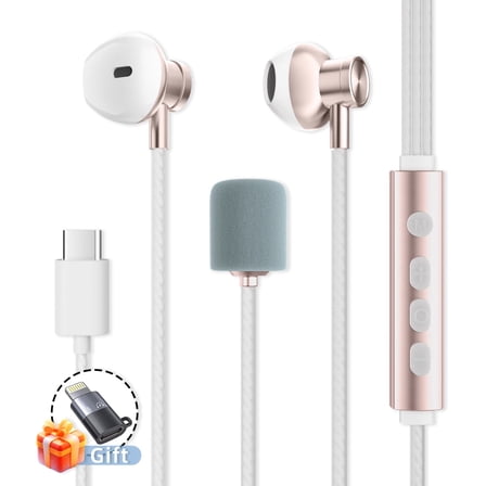 Kpods Earphones Professional Sound Card live Karaoke Microphone Noise Cancellation Multi-modes Real-time In-ear Monitoring Type-C Lightning Adaptation for Android/IOS