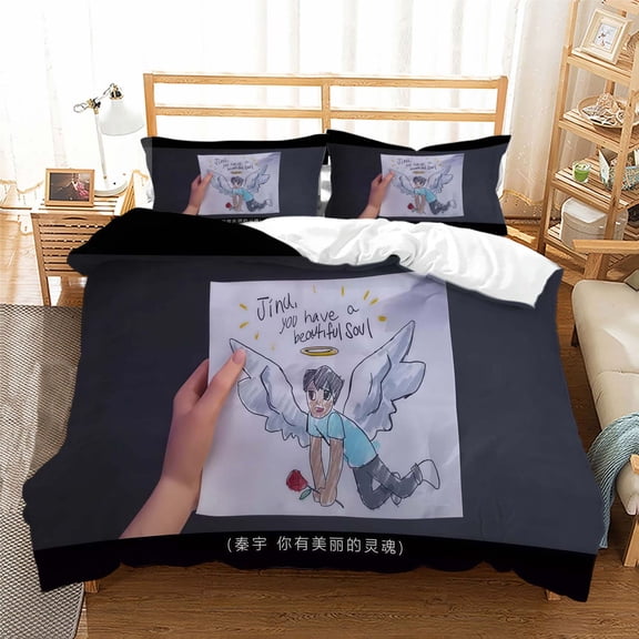 Kpop 3-Piece Bedding Set: Featuring vibrant anime designs and themed patterns, this bedding set is ideal for anime fans.