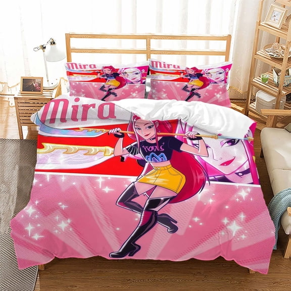 Kpop 3-Piece Bedding Set: Featuring vibrant anime designs and themed patterns, this bedding set is ideal for anime fans.