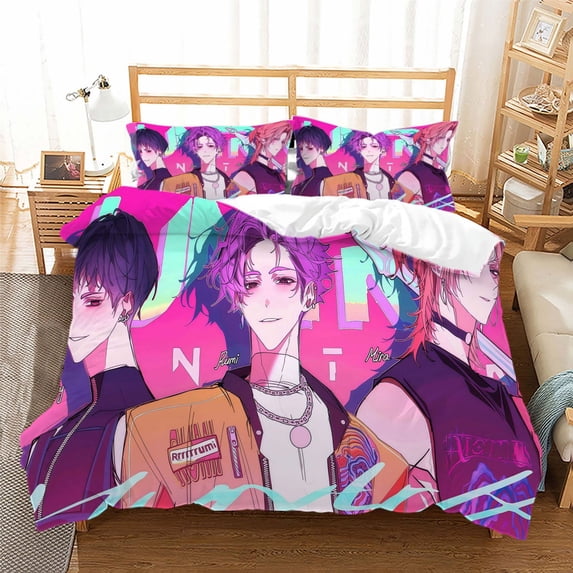Kpop 3-Piece Bedding Set: Featuring vibrant anime designs and themed patterns, this bedding set is ideal for anime fans.
