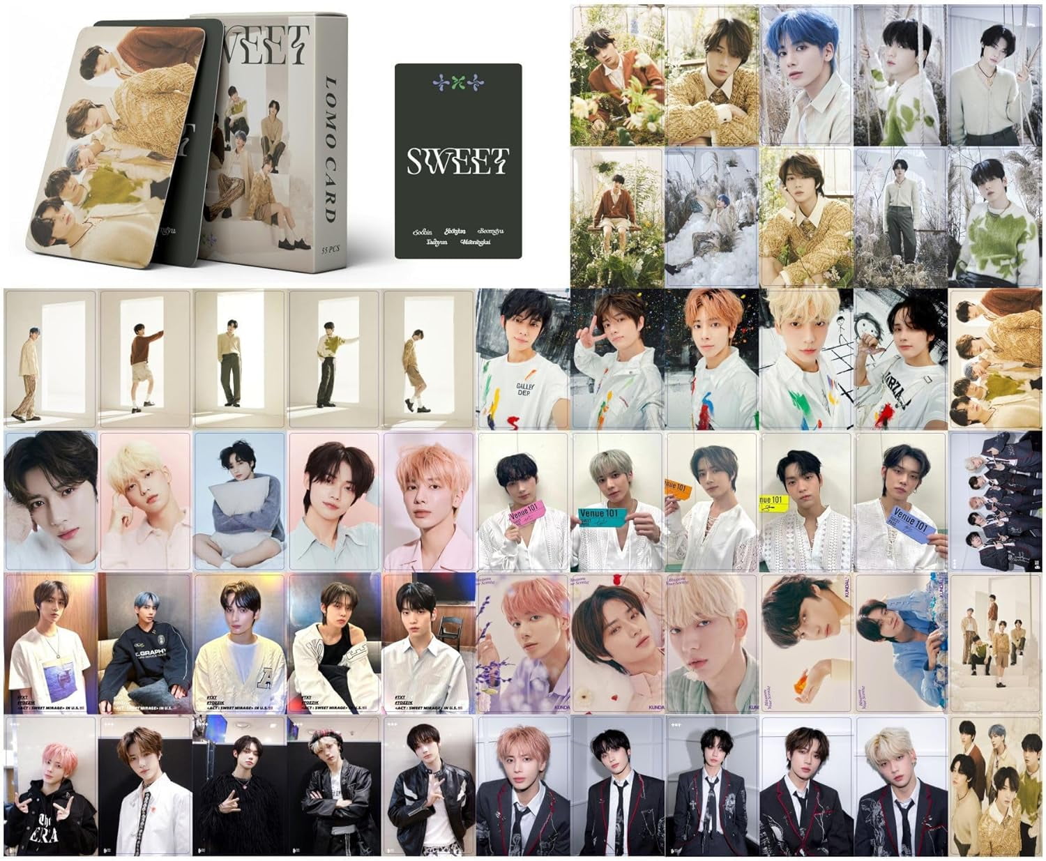 Kpop 55pcs TOMORROW X TOGETHER Photocards TXT Sweet New