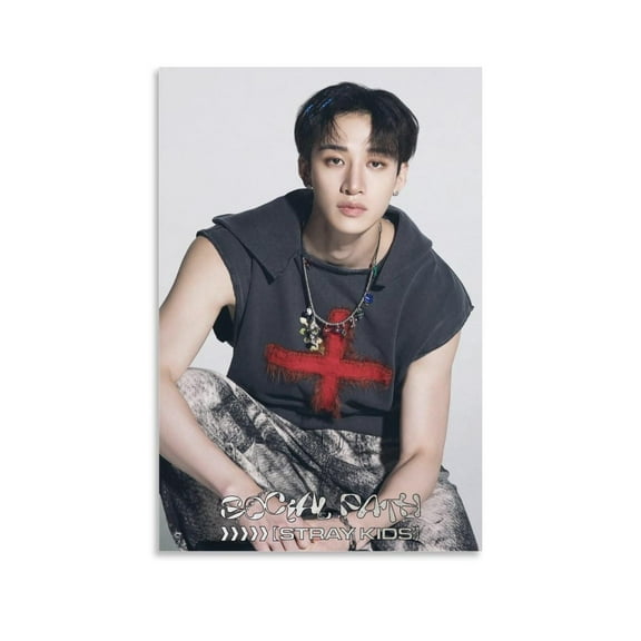 Kpop Artist Poster Stray Kids Bang Chan Social Path Ver. 1st Teaser HD Print on Canvas Painting Wall Art for Living Room Decor Boy Gift