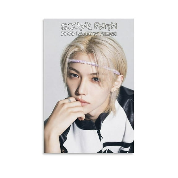 Kpop Artist Poster Stray Kids Felix Social Path Poster Decorative Painting Wall Art Living Room Posters Bedroom Painting
