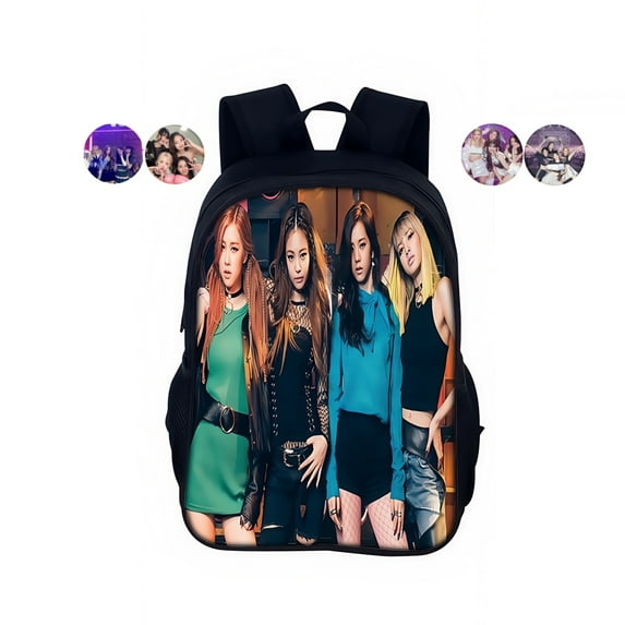 Kpop BLACK-PINK Backpack – Durable Large Capacity Lightweight School Bag, Stylish Bookbag for Back to School, Travel, Daily Use & Gift Ideas for Fans