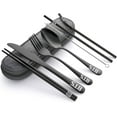 Kpop BTS Bangtan Boys Travel Camping Cutlery Set Portable Lunch Utensils Set with Case and