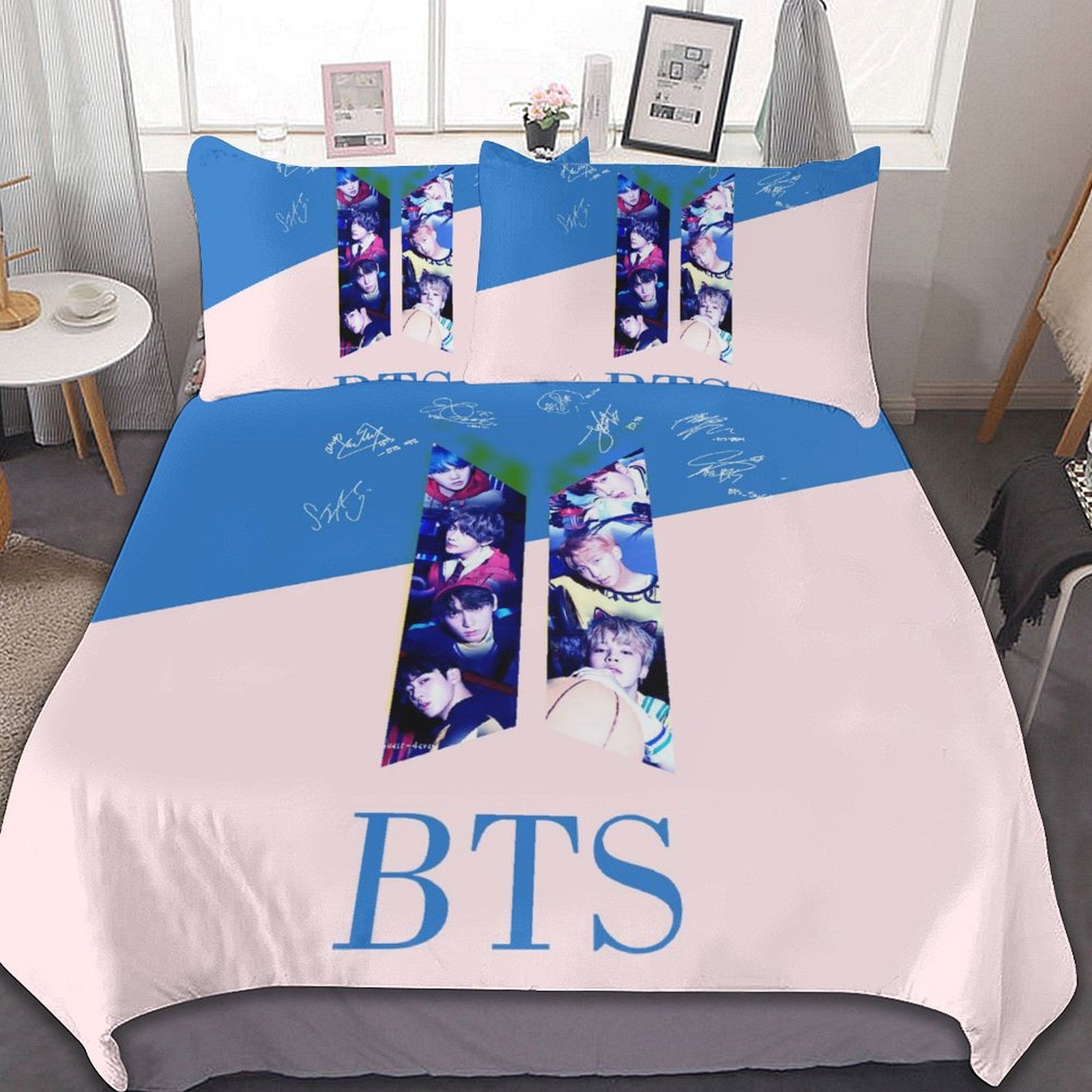 Kpop BTS Bed Duvet Cover Microfiber Bedding Sets 3D Printed Lightweight ...