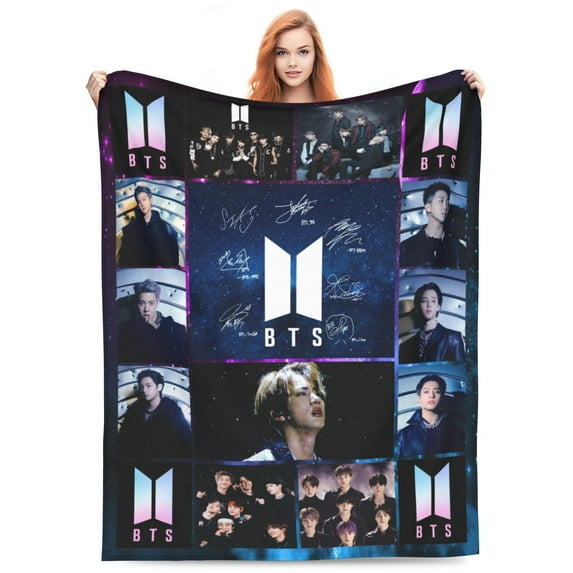Kpop BTS Blanket Ultra-Soft Flannel Dynamite Throw Blankets Merch Bedding Gifts for Room Bed Couch Decor