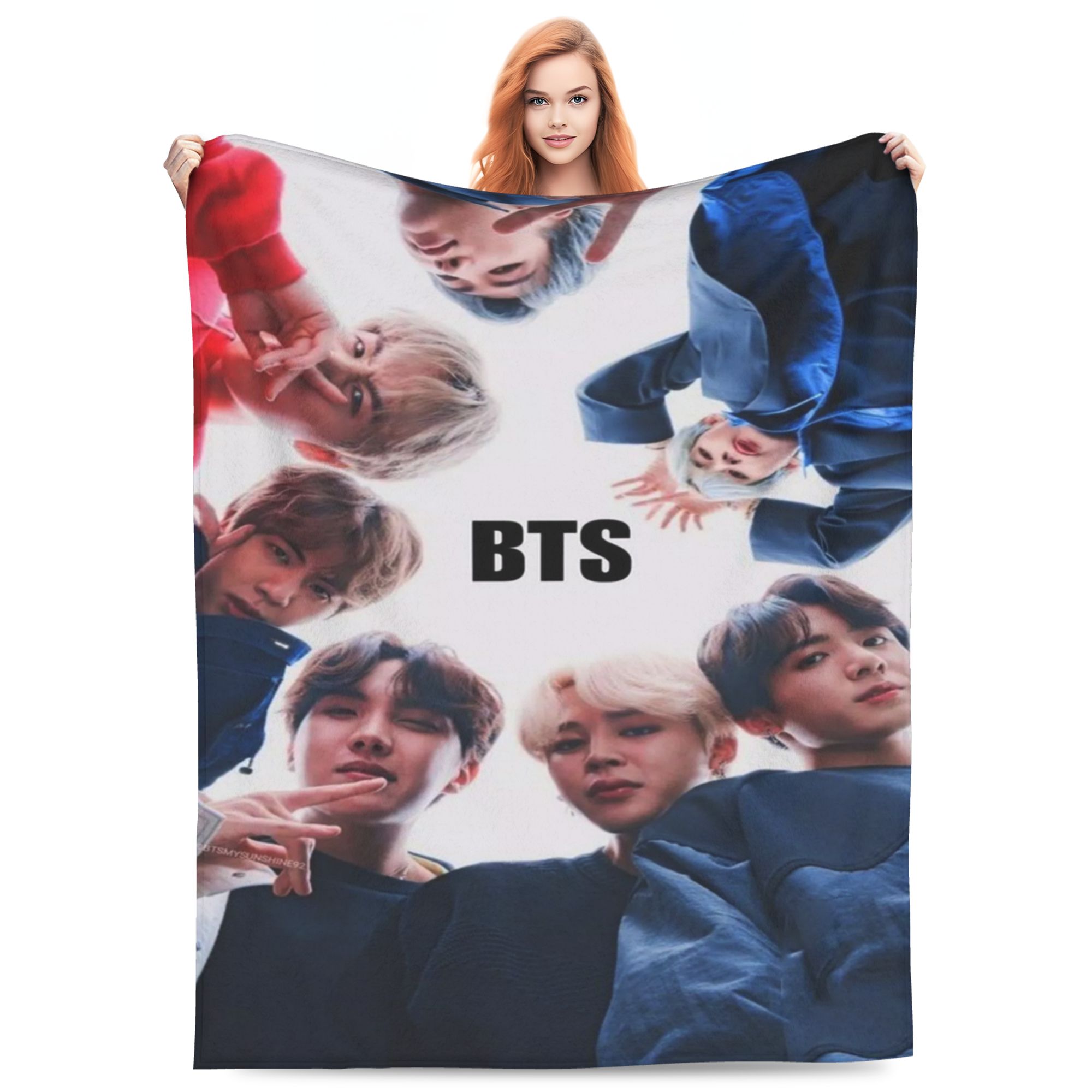 Kpop BTS Blankets Soft Flannel Throw Blanket Warm AntiPilling Bedding