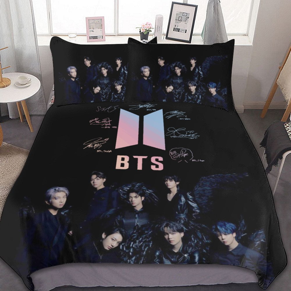 Kpop BTS Duvet Cover Set 3-Piece Bedding Set Soft Warm And