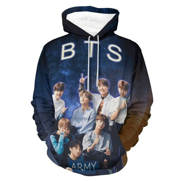 Kpop BTS Hoodie Unisex 3d Novelty Hoodies Graphic Hoodies Pullover Sweatshirts For Men Women Teen XL