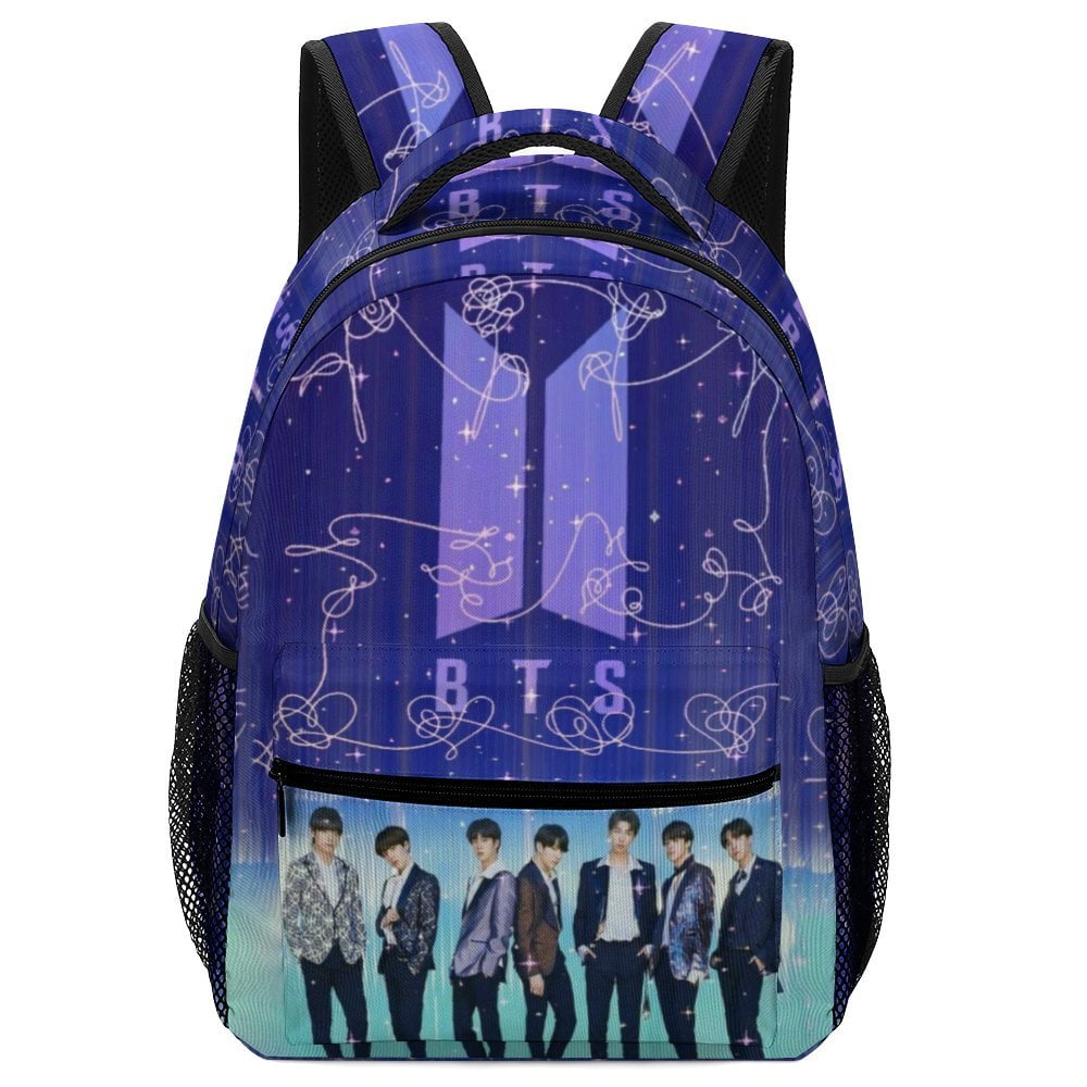 Kpop BTS Kid School Backpack Bookbag Casual Daypack Travel Backpacks for Boys Girls