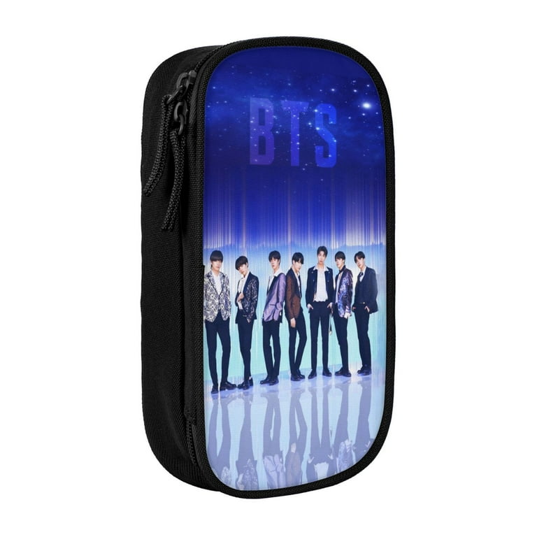 Kpop BTS Pencil Case Multipurpose Pencase Large Capacity Durable Pencil Pouch Storage Pen Bag Organizer Stationery