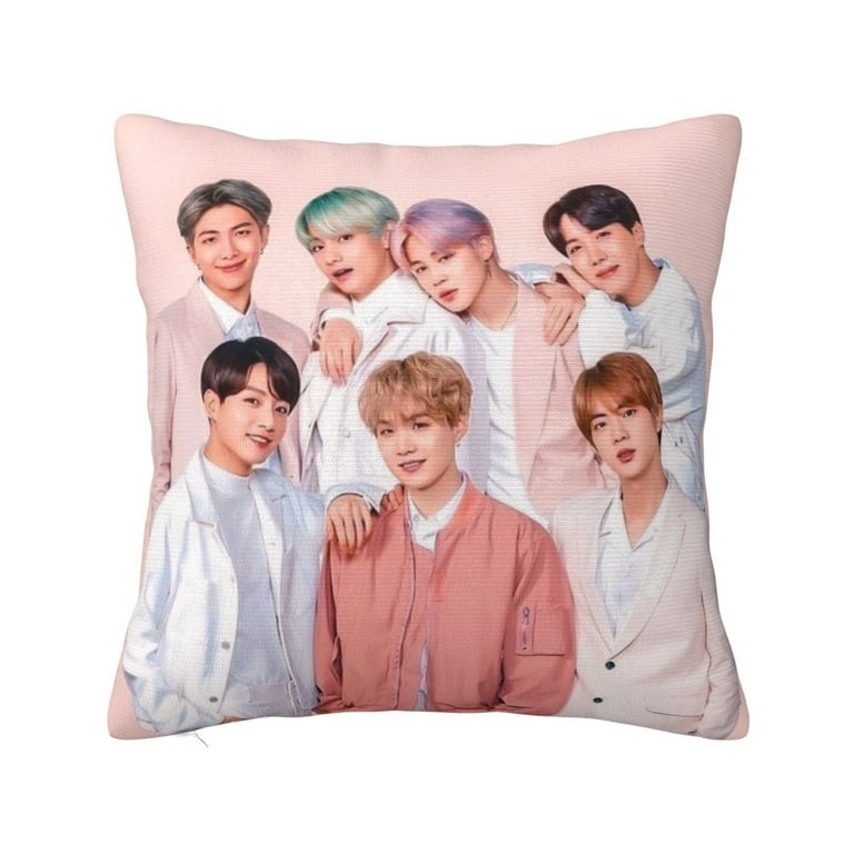 Kpop BTS Throw Pillow Cover Decoration Pillow Case Cushion for Home Sofa Couch 22 x22 Walmart
