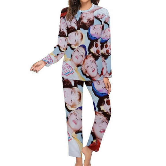 Kpop BTS Women's Pajama Sets Long Sleeve Pajamas Top And Pants Sleepwear Nightwear Soft Pjs Lounge Sets
