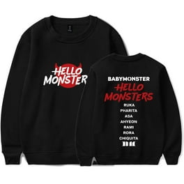 BABYMONSTER ベビモン Hello ソウルコン T-SHIRT 黒 L Babymonster Kpop Fan Top T-Shirt Hello Monsters Drip Batter