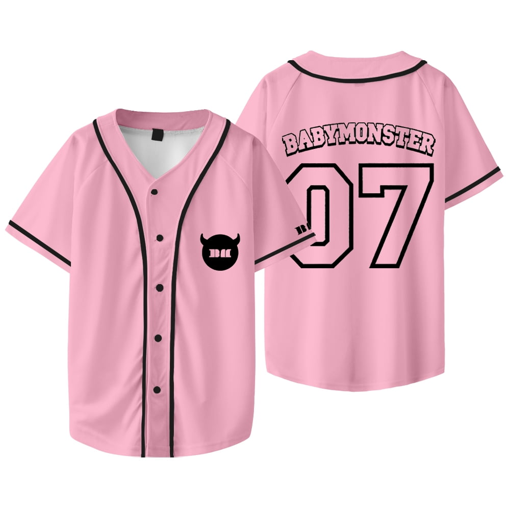 BABYMONSTER ベースボールシャツ・ロゴTシャツセット Kpop-Babymonster-Logo-Baseball