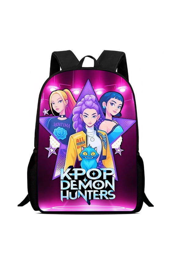 Kpop Backpack, lightweight and durable laptop bag, 3D printed everyday backpack, multi-pocket design, stylish shoulder backpack.