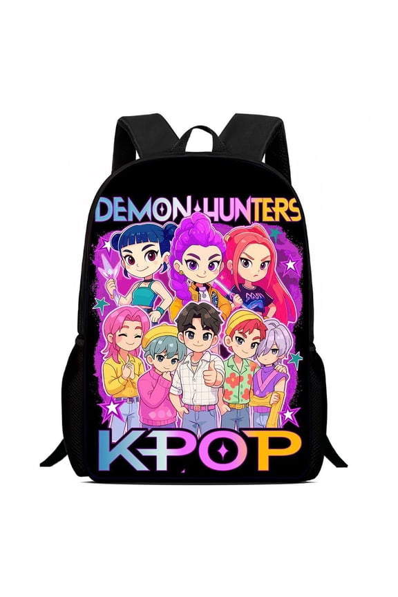 Kpop Backpack, lightweight and durable laptop bag, 3D printed everyday backpack, multi-pocket design, stylish shoulder backpack.